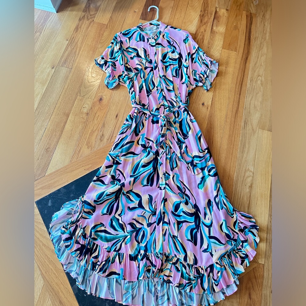 Corey Lynn Calter ruffled shirt dress